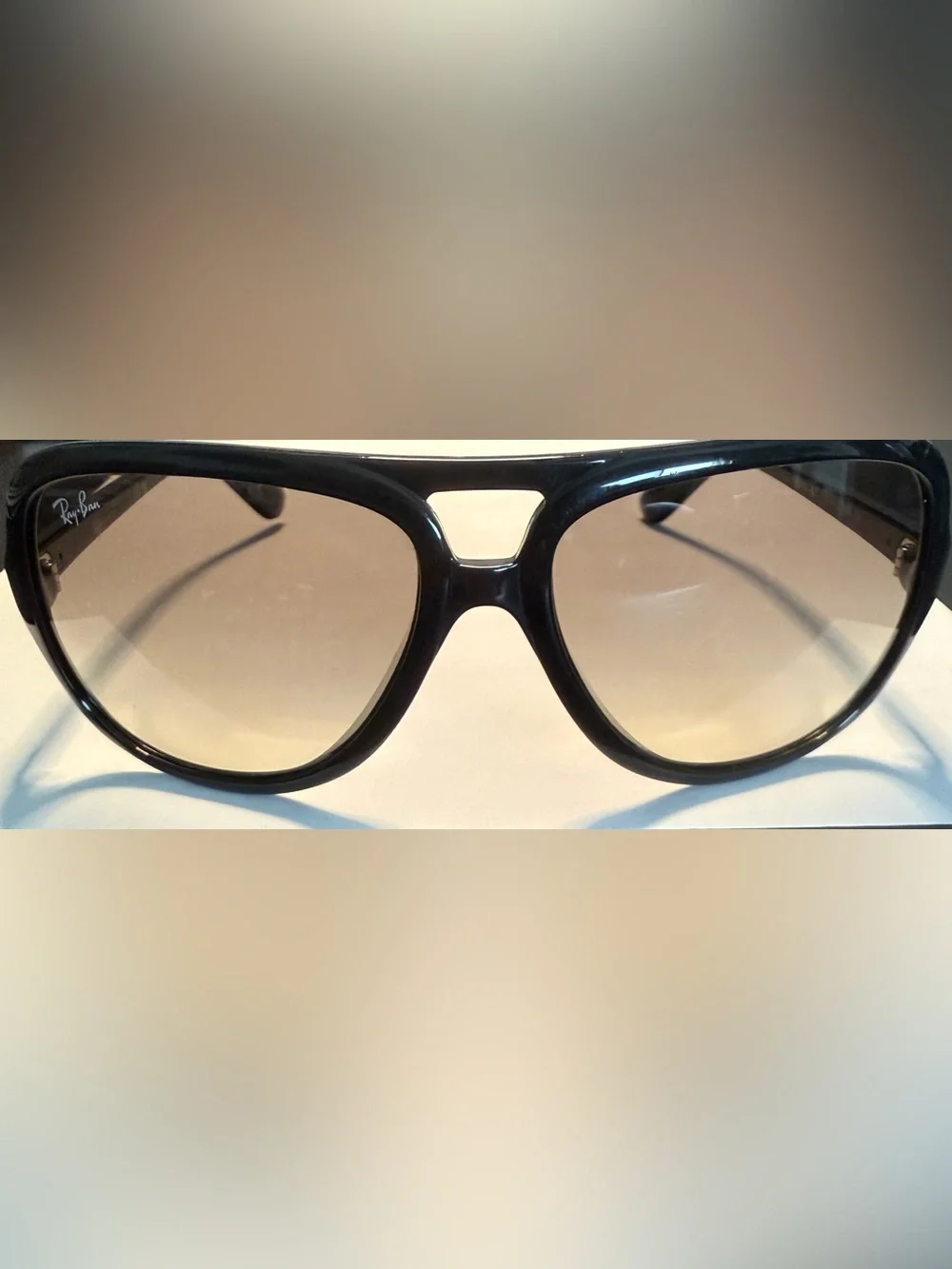 Ray-Ban RB4162 Turbo Aviator Black Gray Gradient Sunglasses 59mm